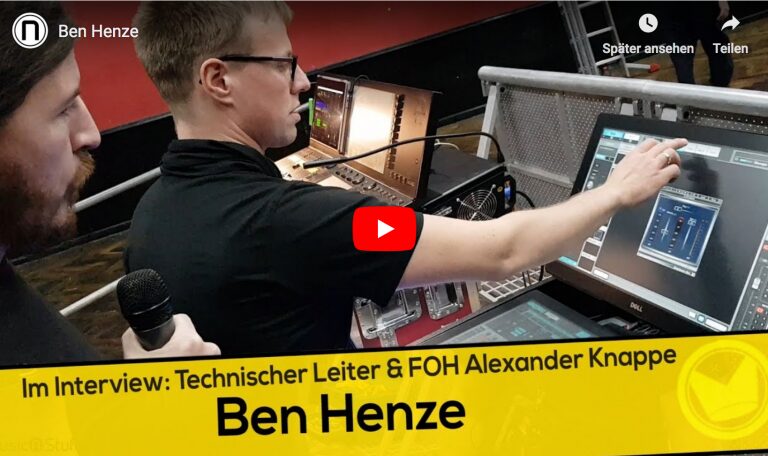 Veranstaltungstechniker Ben Henze in Aktion. #