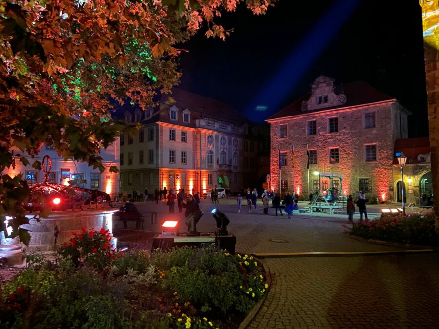 Auch der Domplatz wurde schick illuminiert.